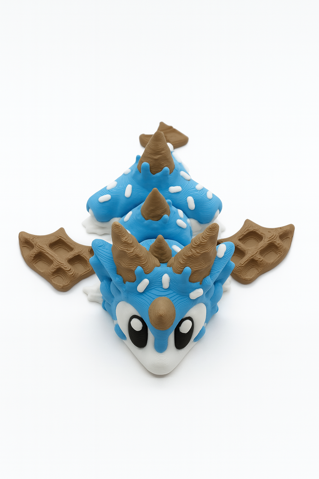 Articulated Sugar Rush Mini Dragon: Dessert-Themed 3D Printed Toy Figurine for Collectors & Fidgeters