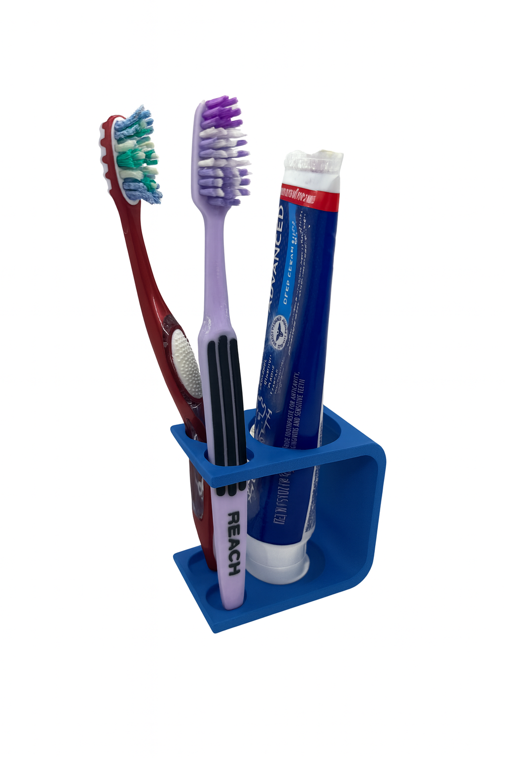 Compact 2-Toothbrush & Toothpaste Holder – 3D Printed Bathroom Organizer
