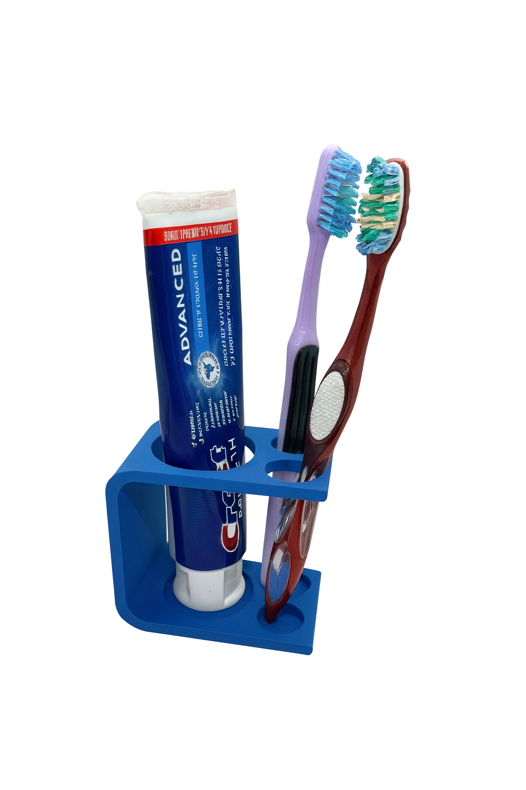 Compact 2-Toothbrush & Toothpaste Holder – 3D Printed Bathroom Organizer