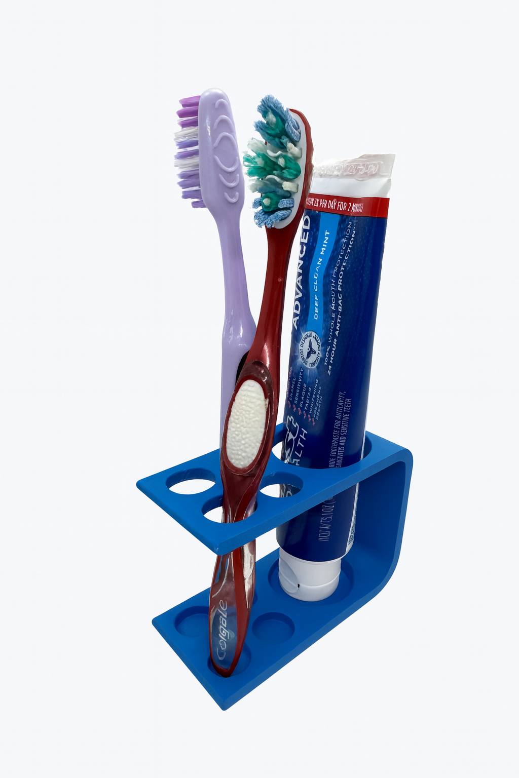 4-Toothbrush & Toothpaste Holder – 3D Printed Bathroom Counter Organizer