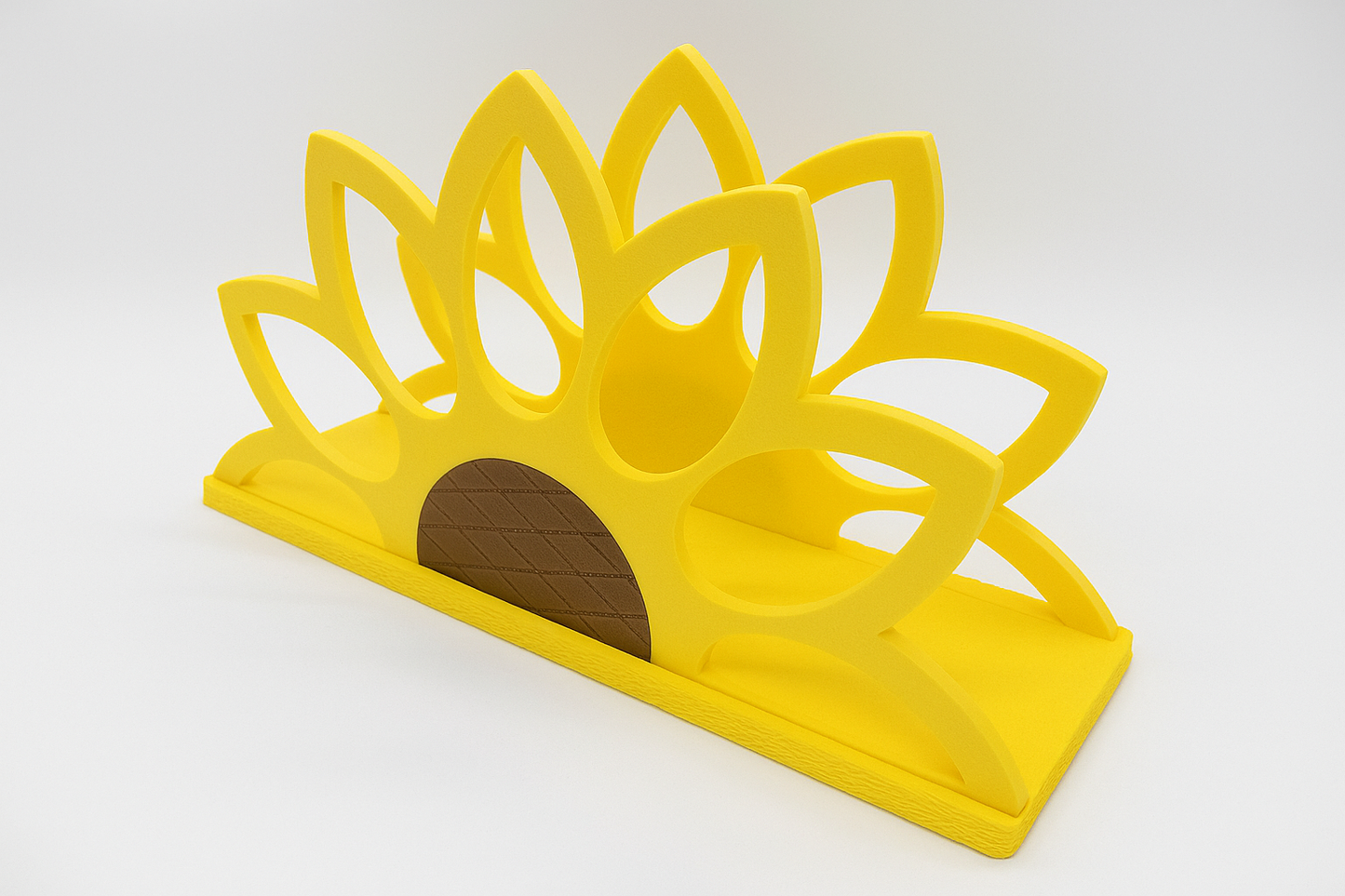 Triangle Sunflower Napkin Holder: Rustic Farmhouse Table Decor