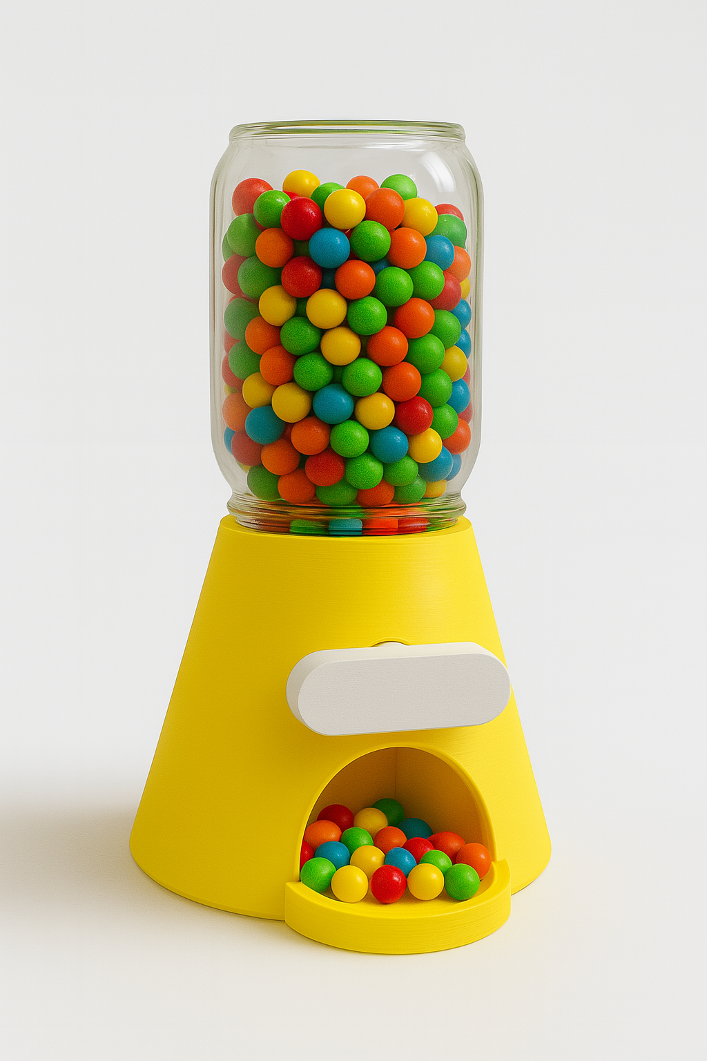 Candy Dispenser – Wide Mouth Mason Jar Treat Dispenser with Turn Lever