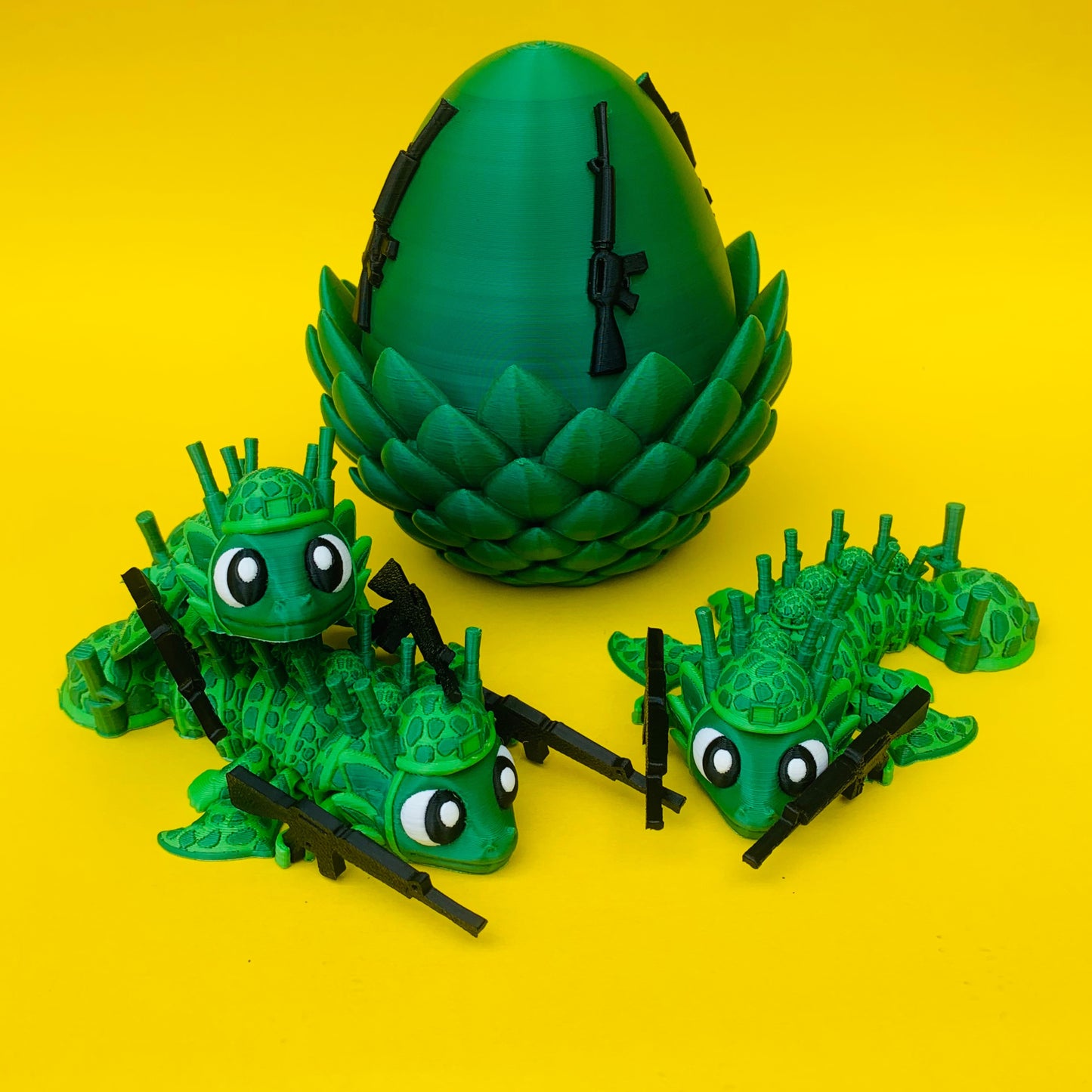 Soldier Dragon with Egg – Articulated Fantasy Figurine – Military Collectible – Unique Dragon Lover Gift