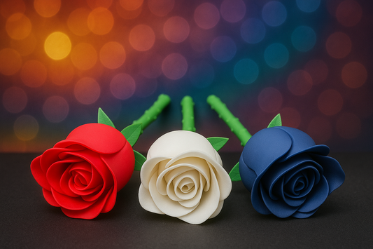 Roses | Red, White, Blue & More | Home Decor Accent, Valentine’s or USA Theme Display