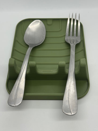 Utensil Rest with Drip Tray – Heat-Resistant Utensil Holder