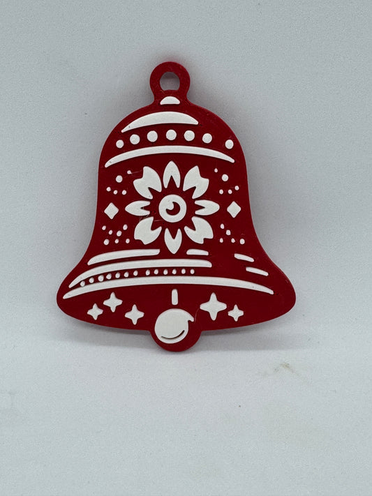 Rustic Red & White Christmas Ornament Set of 10 – Festive Holiday Tree Decorations