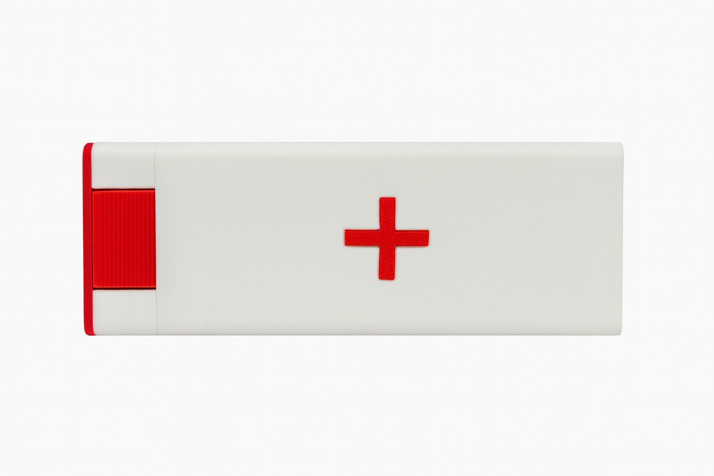 Compact Bandage Dispenser with Red Cross: Portable First Aid Holder