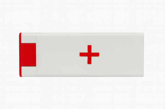 Compact Bandage Dispenser with Red Cross: Portable First Aid Holder