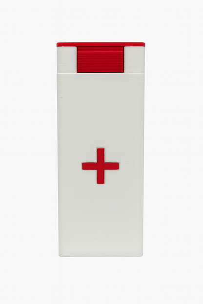 Compact Bandage Dispenser with Red Cross: Portable First Aid Holder