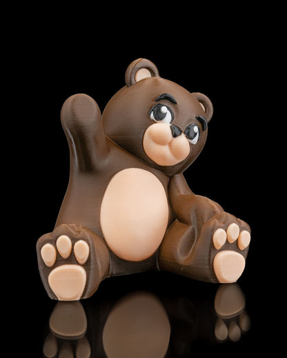 Bear Phone Holder – Cute 3D Printed Smartphone Stand – Woodland Animal Desk Decor – Kawaii Bear Figurine – Unique Phone Dock Gift