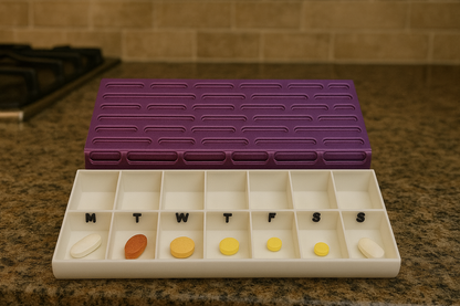 Brick Texture Duo 3D Printed Pill Case