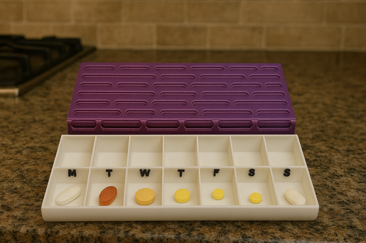 Brick Texture Duo 3D Printed Pill Case