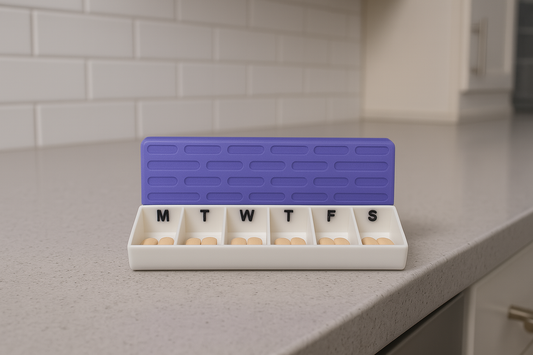 Brick Texture Slim 3D Printed Pill Case
