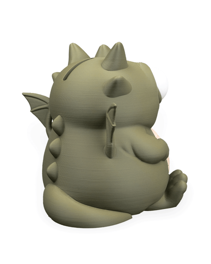 Cute Dragon Piggy Bank | 3D Printed Fantasy Coin Bank for Kids/Adults | Unique Money Saving Bank | Whimsical Dragon Gift Idea