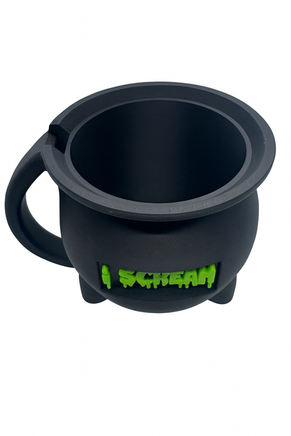Cauldron Ice Cream Pint Holder – Halloween Cauldron Mug with Custom Text