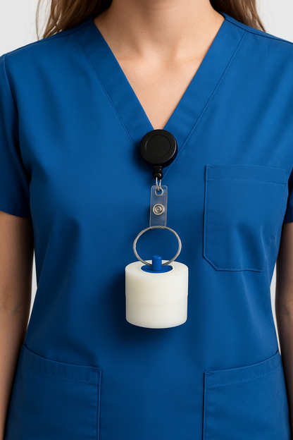 Coban Tape Holder for Nurses – 2" Medical Tape Dispenser with Steel Key Ring | EMS, Paramedic, Phlebotomist, Nurse Badge Accessory