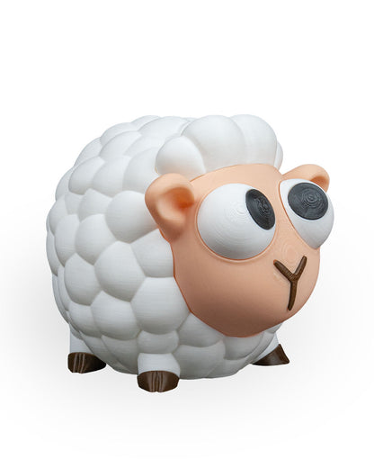 Cute Sheep Piggy Bank | 3D Printed Farm Animal Coin Bank for Kids/Adults | Adorable Money Saving Bank | Unique Sheep Gift Idea