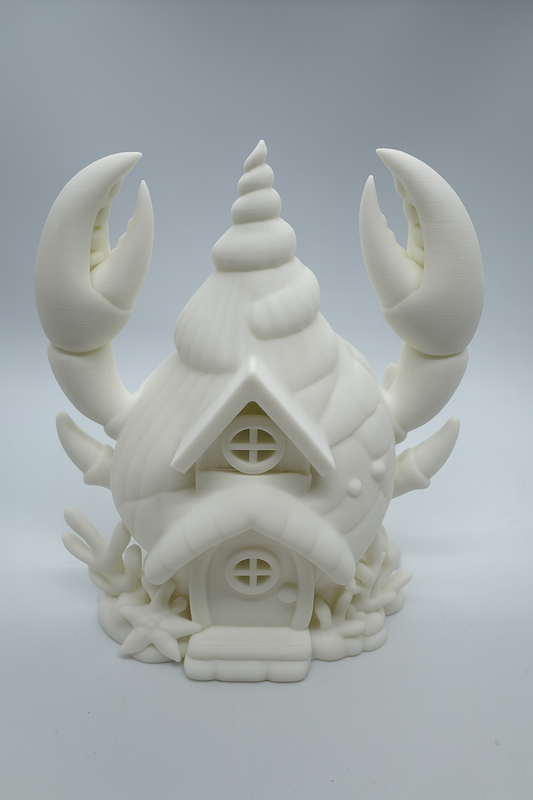 Paintable Crab Shack Fairy House – Paintable Coastal Cottage for Creative Play & Decor