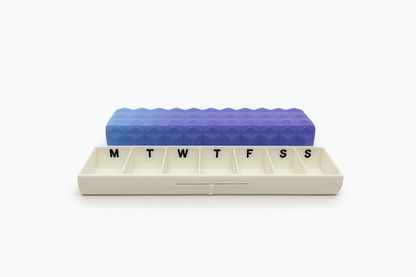Diamond Texture Slim 3D Printed Pill Case