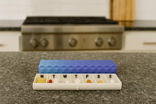 Diamond Texture Slim 3D Printed Pill Case