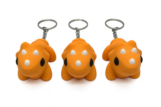 Articulated Baby Triceratops Keychain