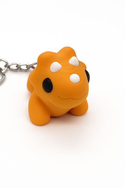 Articulated Baby Triceratops Keychain