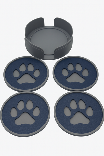 Pawfect Coasters – Bold Paw Print Drink Coaster Set for Pet Lovers