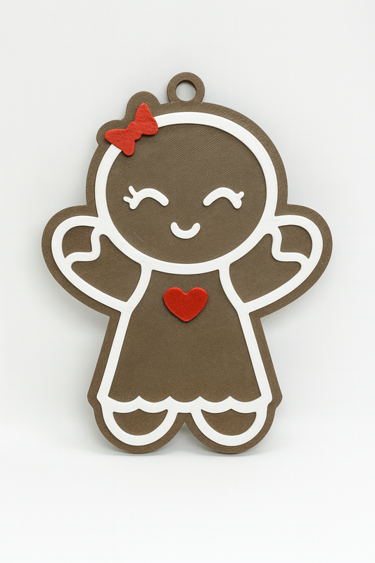 Personalized Gingerbread Couple Ornaments – Custom Name Christmas Decor, Cute Gingerbread Man & Woman Tree Decorations