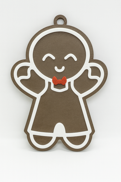 Personalized Gingerbread Couple Ornaments – Custom Name Christmas Decor, Cute Gingerbread Man & Woman Tree Decorations