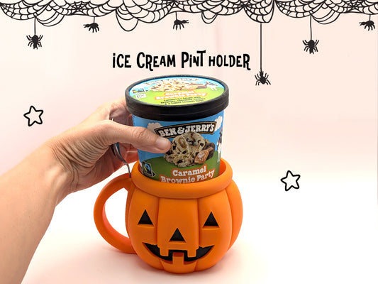 Jack-O’-Lantern Pint Ice Cream Holder – Spooky & Fun Halloween Cup