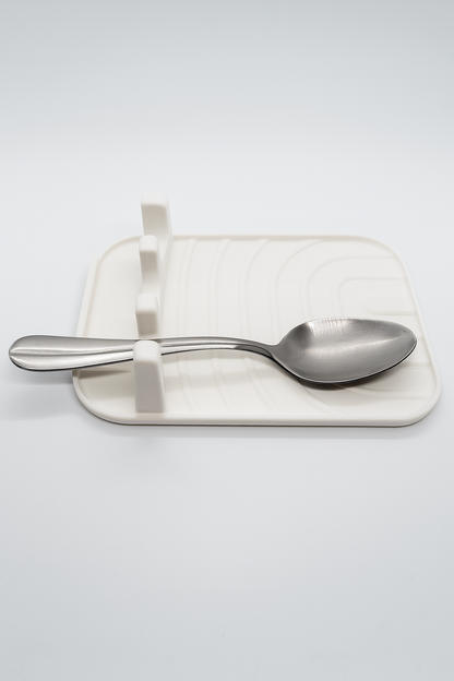 Utensil Rest with Drip Tray – Heat-Resistant Utensil Holder