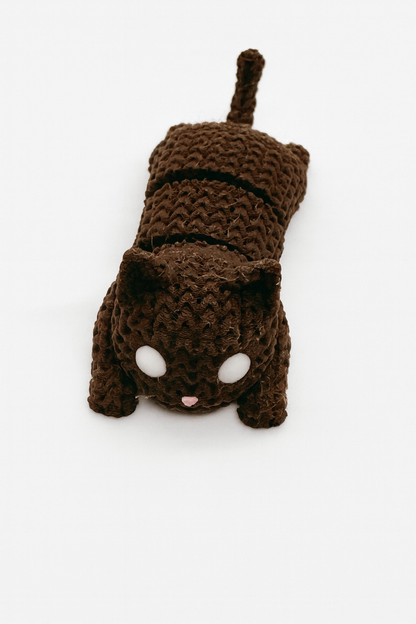 Articulating Knitted Cat Fidget Toy: Flexible 3D Printed Desk Decor