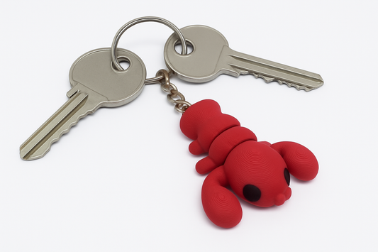 Articulated Red Lobster Keychain – 3D Printed Flexible Sea Creature for Kids & Collectors