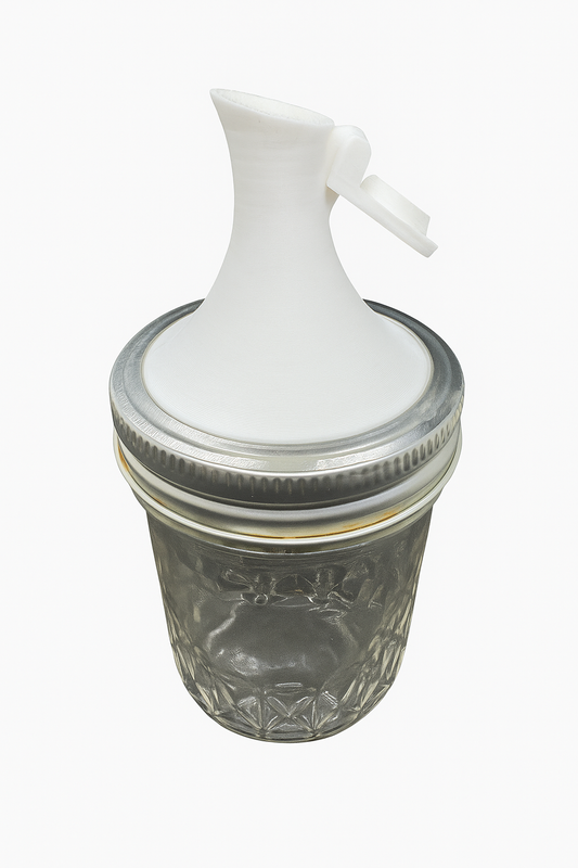 3D Printed Mason Jar Pour Spout Lid: Liquid Dispenser Top