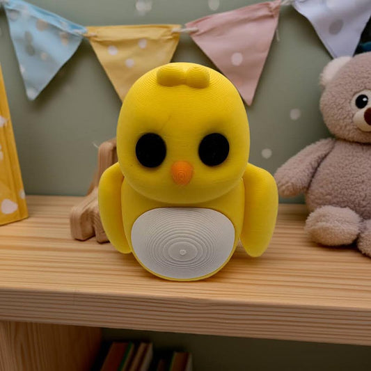 3D Printed Chick Fidget Toy: Poseable Bird Desk Decor
