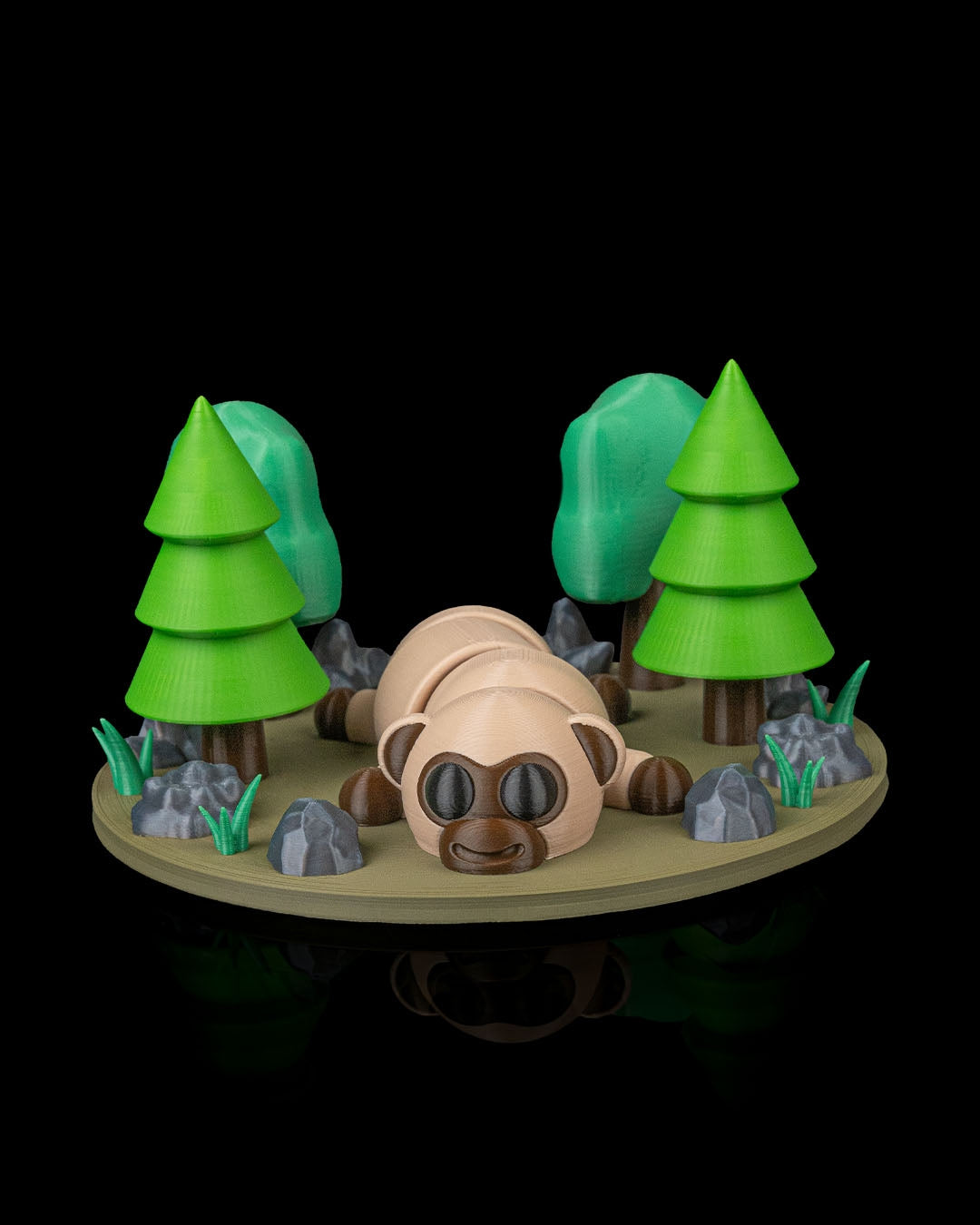 Cute Monkey Figurine – 3D Printed Animal Desk Toy/Collectible | Adorable Monkey Home Décor | Unique Gift for Animal Lovers