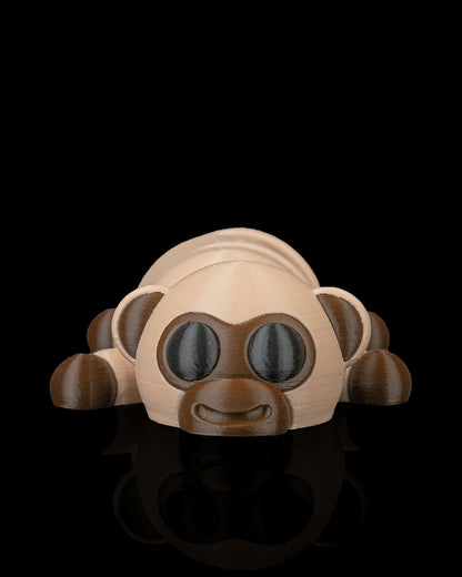 Cute Monkey Figurine – 3D Printed Animal Desk Toy/Collectible | Adorable Monkey Home Décor | Unique Gift for Animal Lovers
