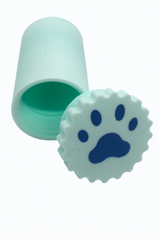 Travel Pet Snack Container with Paw Print Lid – Portable Dog & Cat Treat Holder