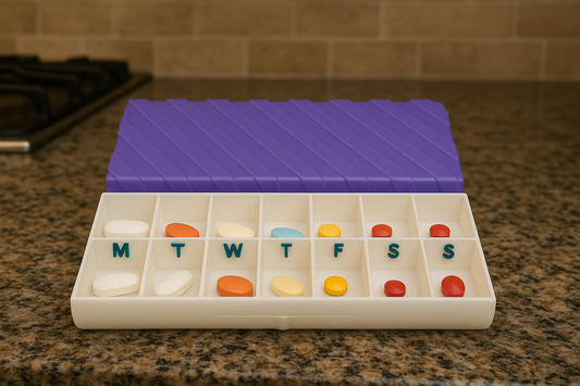 Ridge Texture Duo 3D Printed Pill Case