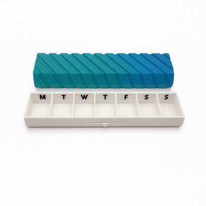 Ridge Texture Slim 3D Printed Pill Case