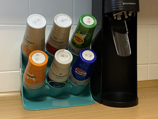 SodaStream Modular Syrup Holder – Space-Saving Organizer Rack for Flavor Bottles