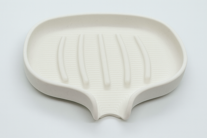 Large Self-Draining Leaf Soap Dish: Quick-Dry, Modern Bathroom Accessory for Kitchen and Shower