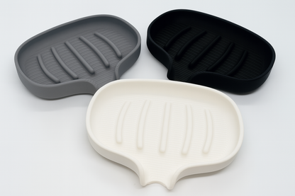 Large Self-Draining Leaf Soap Dish: Quick-Dry, Modern Bathroom Accessory for Kitchen and Shower