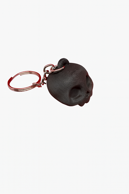Skull Keychain – 3D Printed Gothic Charm with Metal Ring