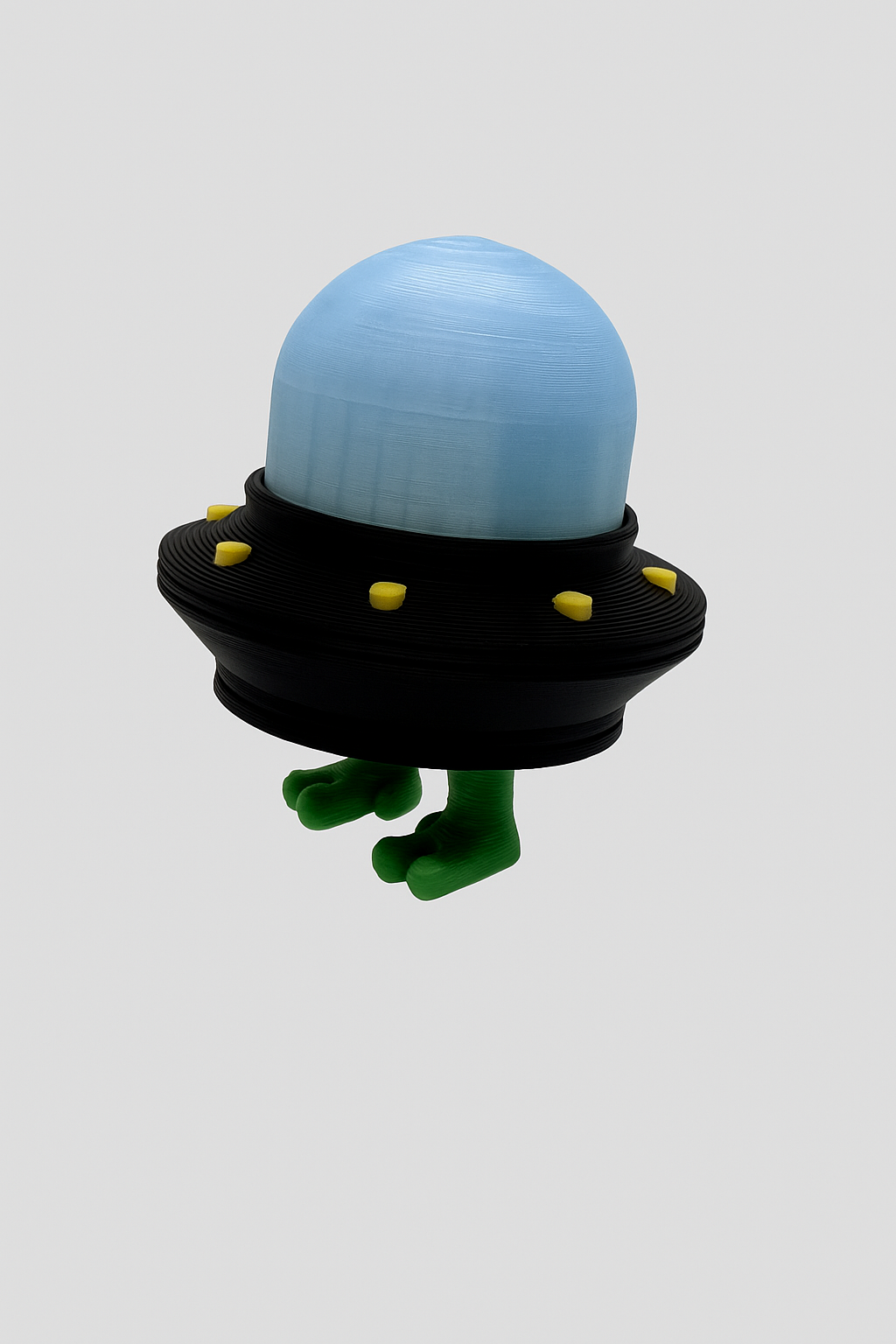 Alien Saucer Buddy – 3D Printed UFO with Dangling Feet