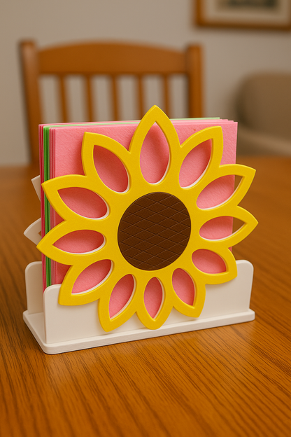 Square Sunflower Napkin Holder – Bright & Cheerful Tabletop Accent