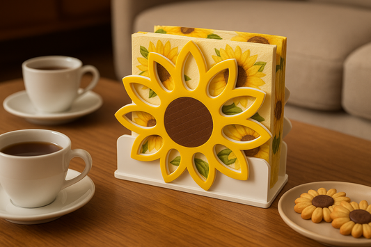 Square Sunflower Napkin Holder – Bright & Cheerful Tabletop Accent