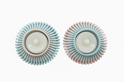 Ripple Gradient Tealight LED Candle Holders - Set of 2 - Flickering Flame Nightlights
