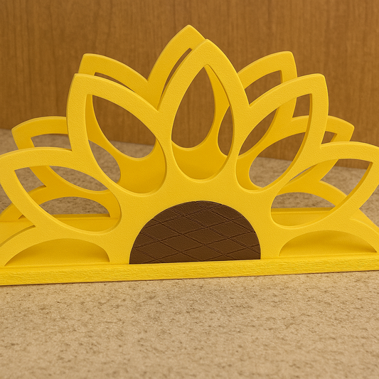 Triangle Sunflower Napkin Holder: Rustic Farmhouse Table Decor