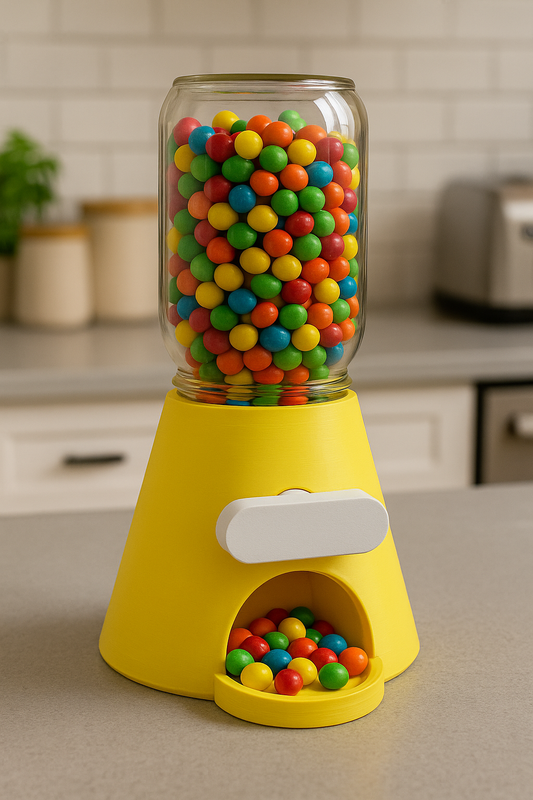 Candy Dispenser – Wide Mouth Mason Jar Treat Dispenser with Turn Lever